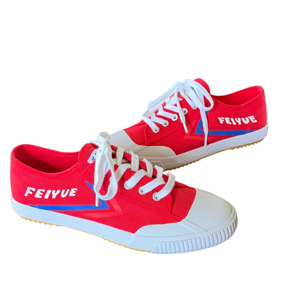 Feiyue Fe Lo 1920 Canvas Sneakers Men 10M Red White Blue Martial Arts Streetwear